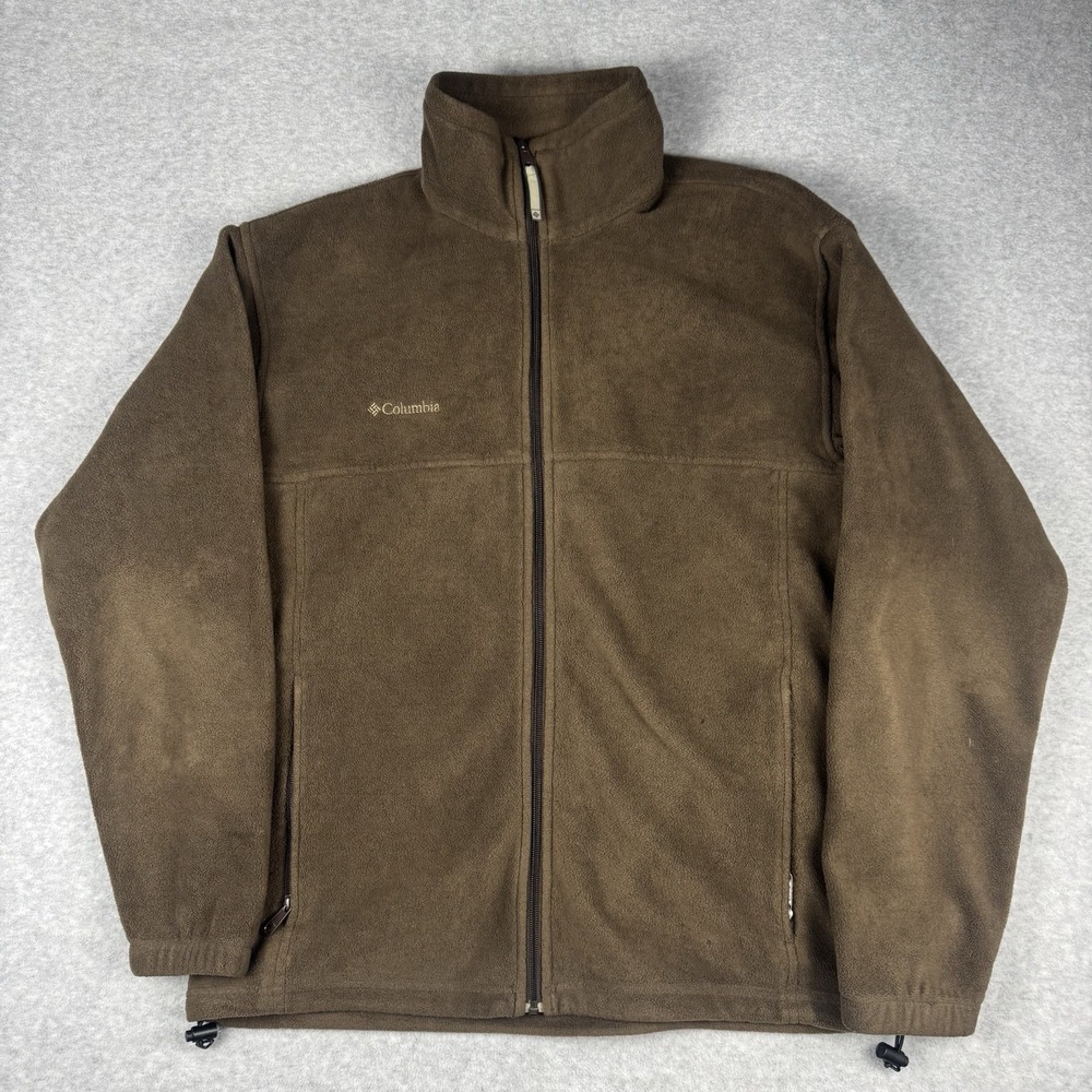 Columbia Steens Mountain 2.0 Fleece Jacket Mens LT Brown Full Zip Pockets